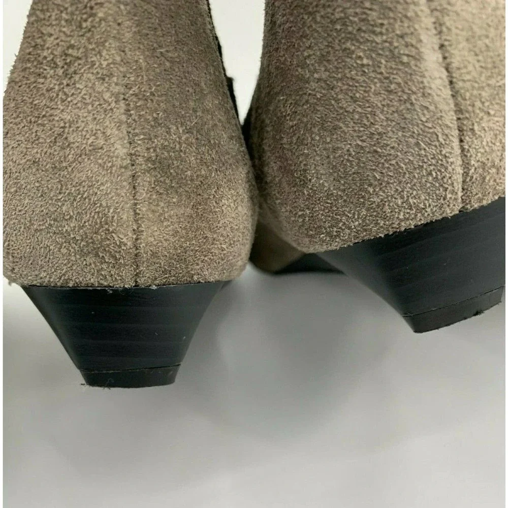 International Concepts INC Women’s Size 6 Knee High Gray Suede Boots Lace Back